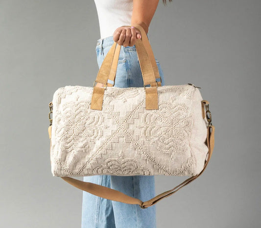 Textured Vintage Duffle Bag