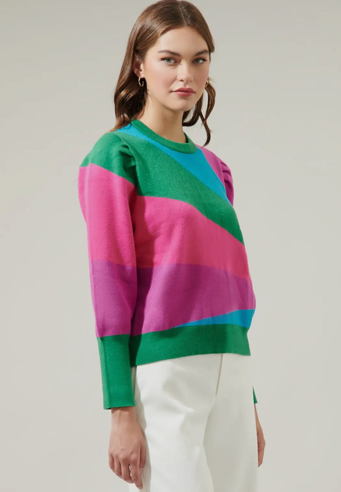 Eloy Graphic Puff Sleeve Sweater