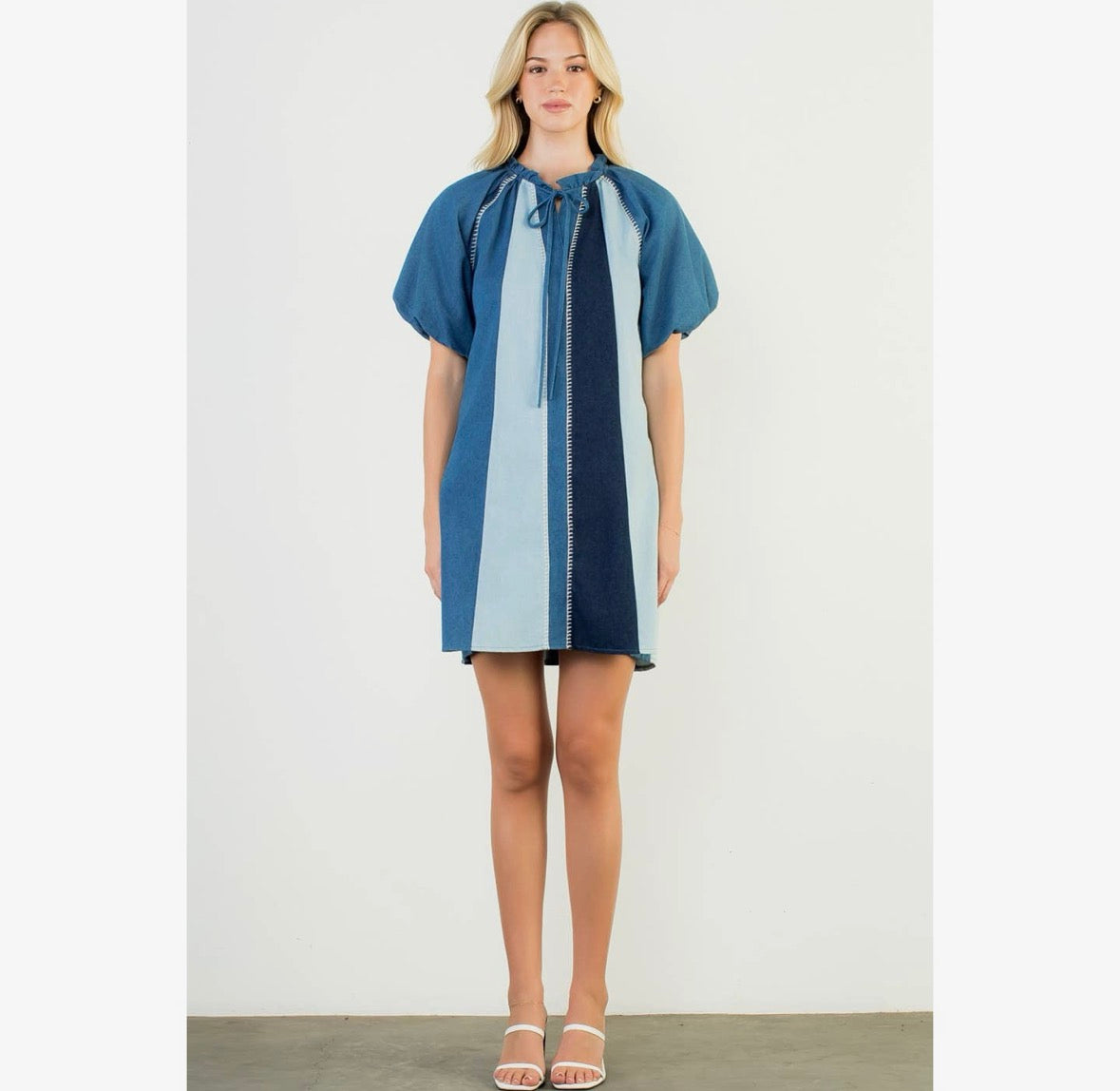 Denim Stitch Dress