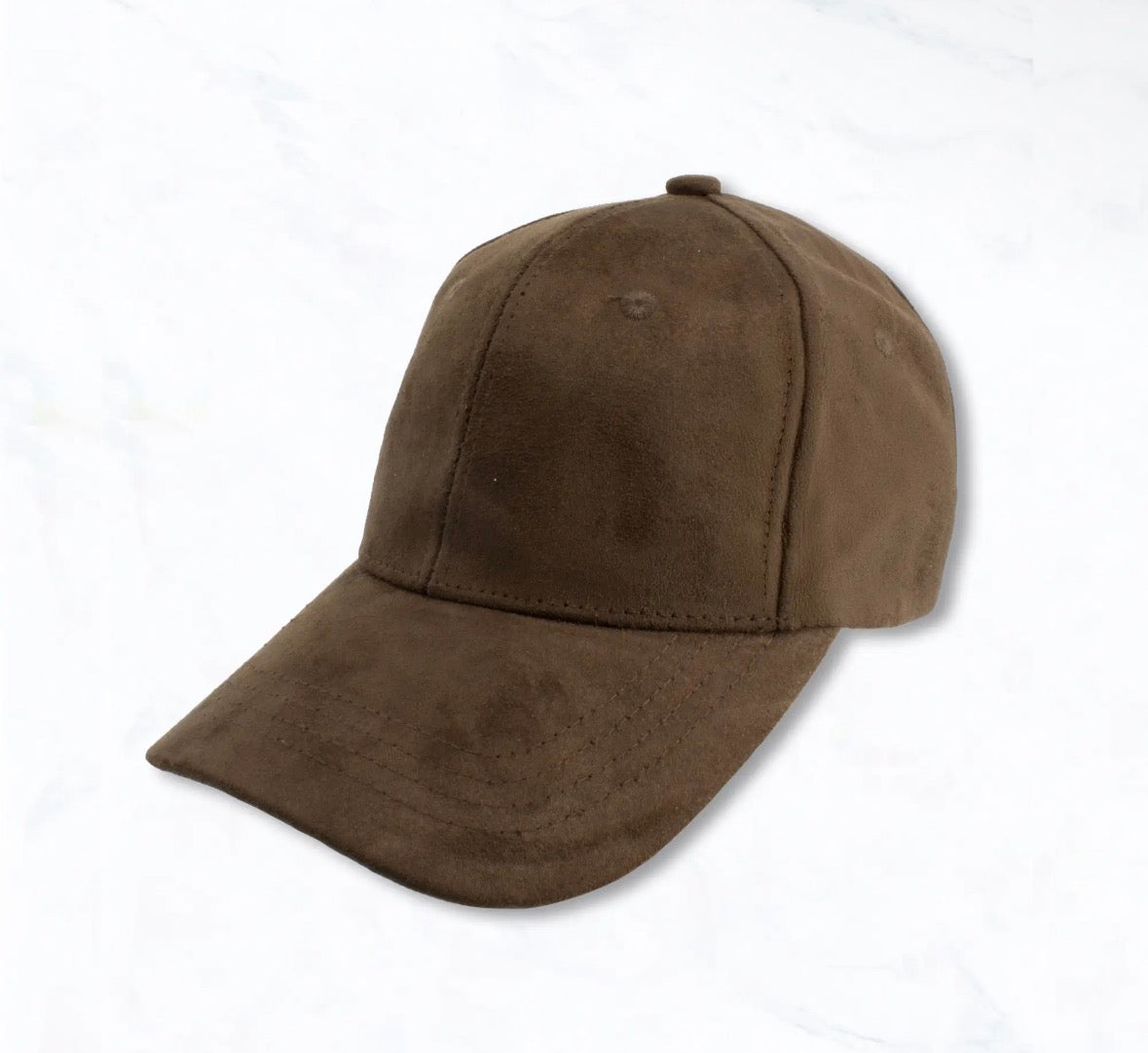 Brown Suede Baseball Cap