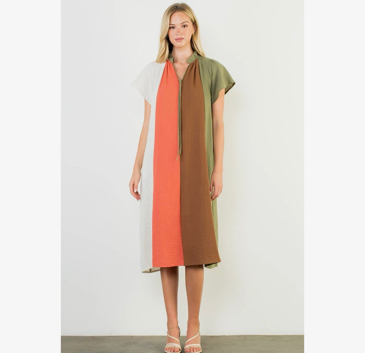 Colorblock Midi Dress