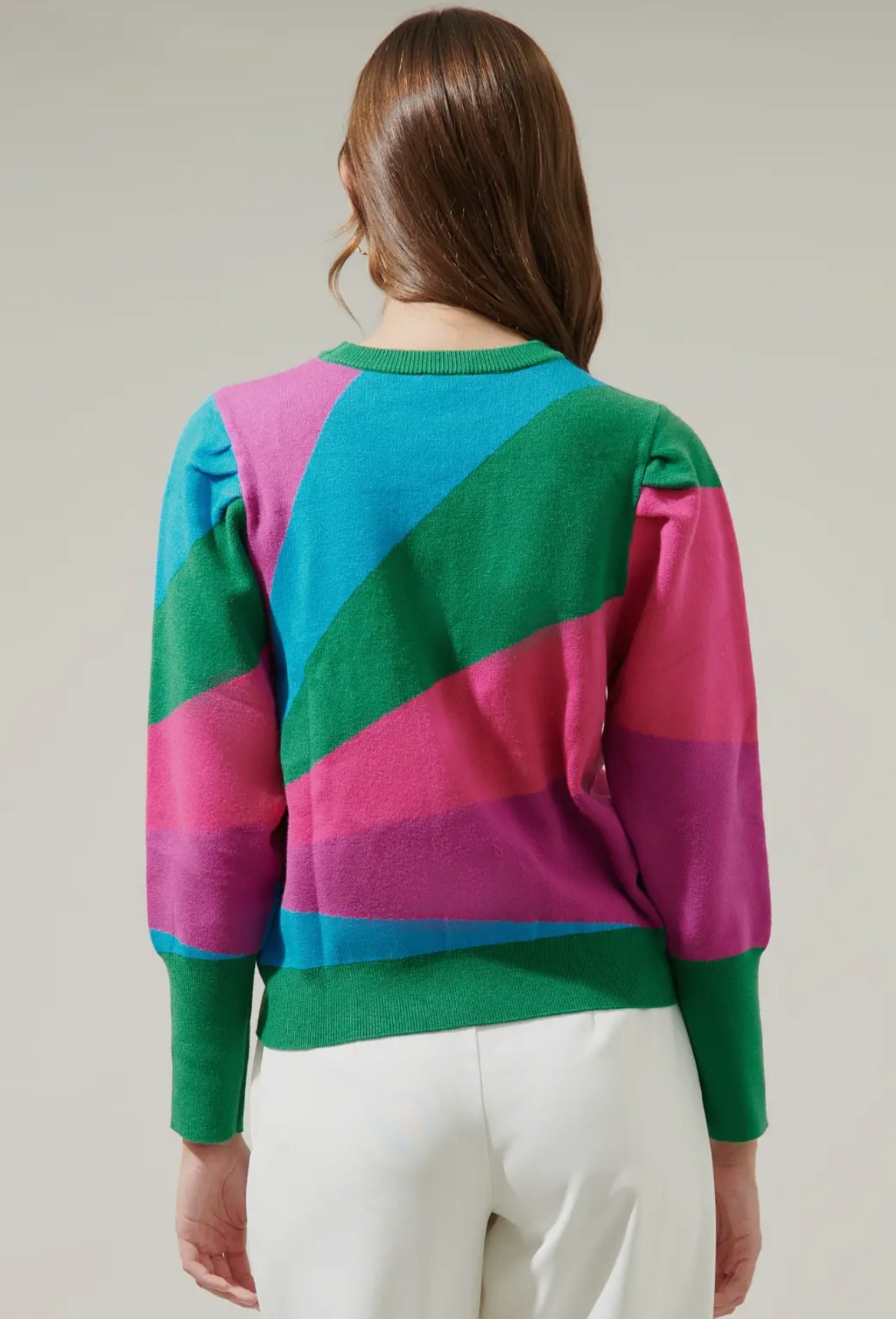 Eloy Graphic Puff Sleeve Sweater