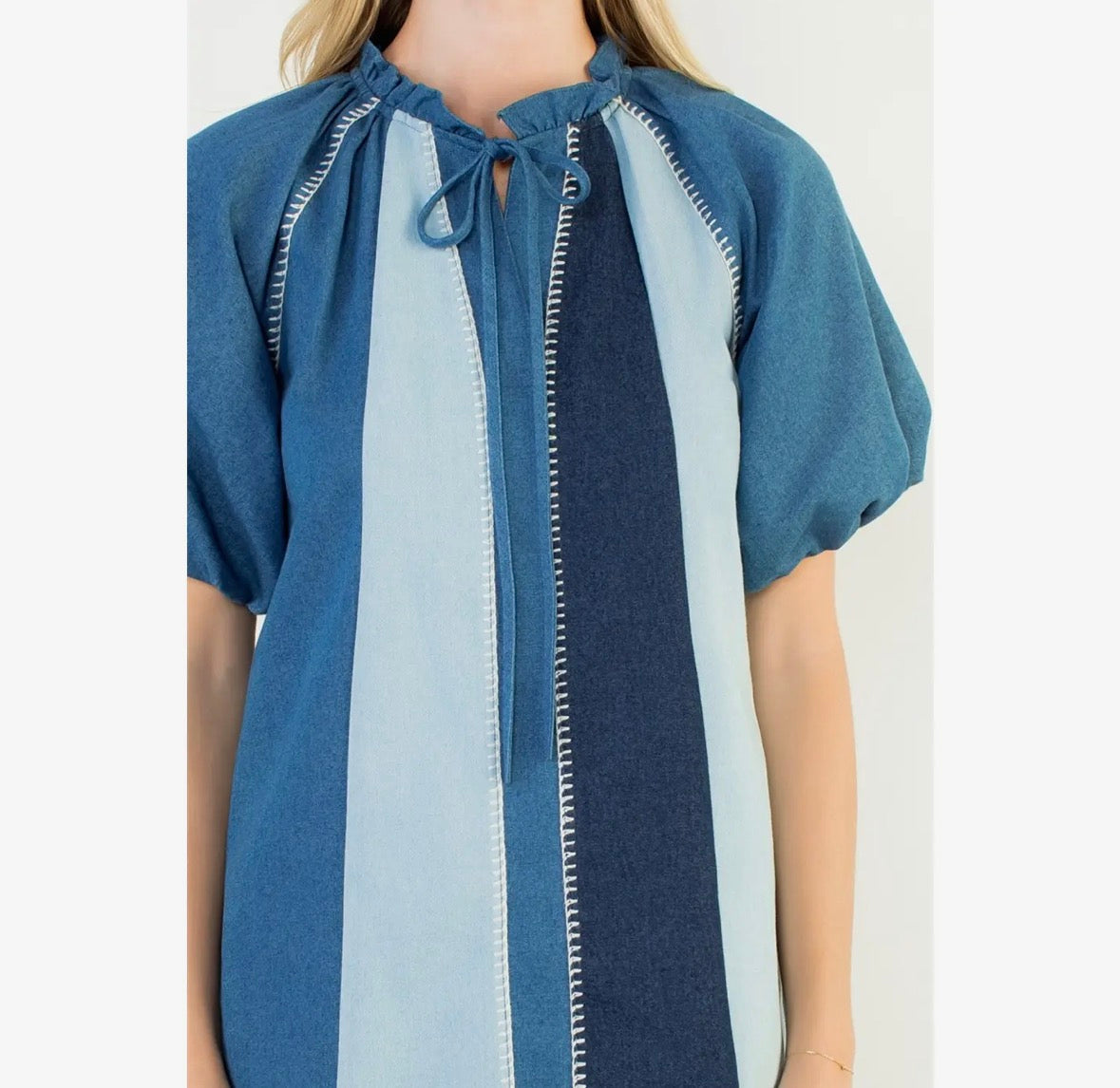 Denim Stitch Dress