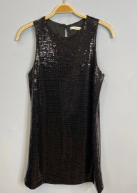 Black Sleeveless Sequin Dress