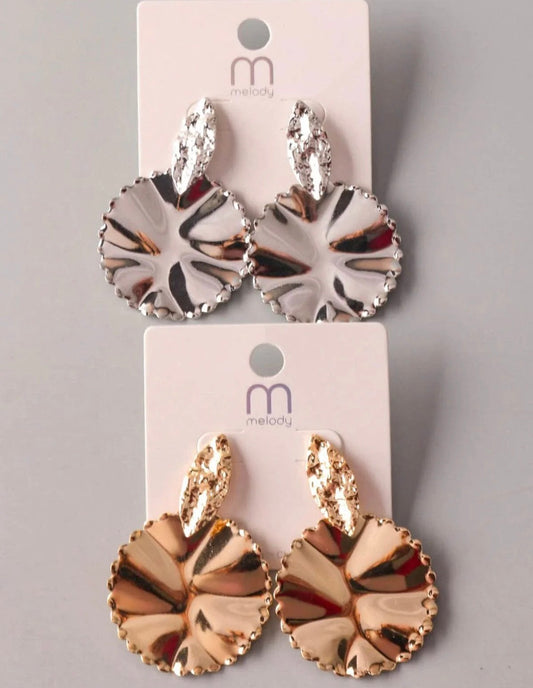 Metal Disk Earring