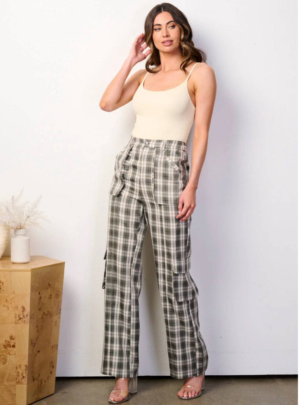 Plaid Cargo Pants