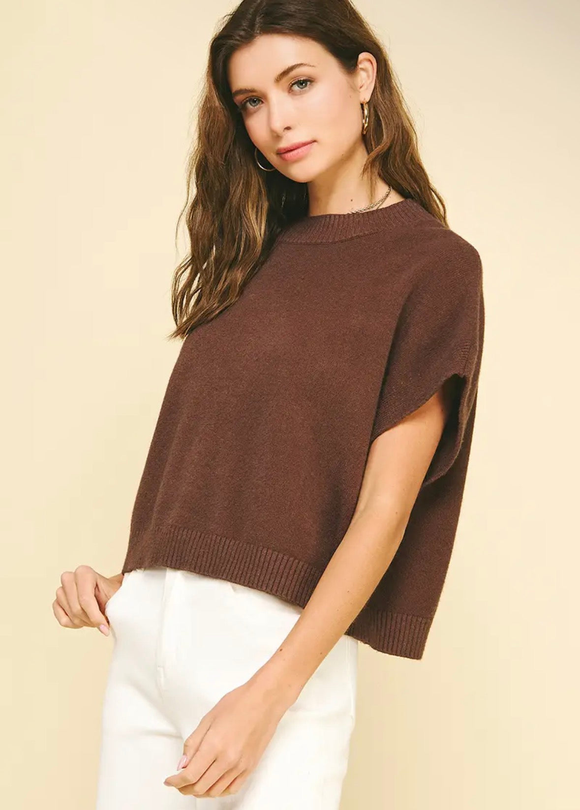 Espresso Drop Shoulder Sweater