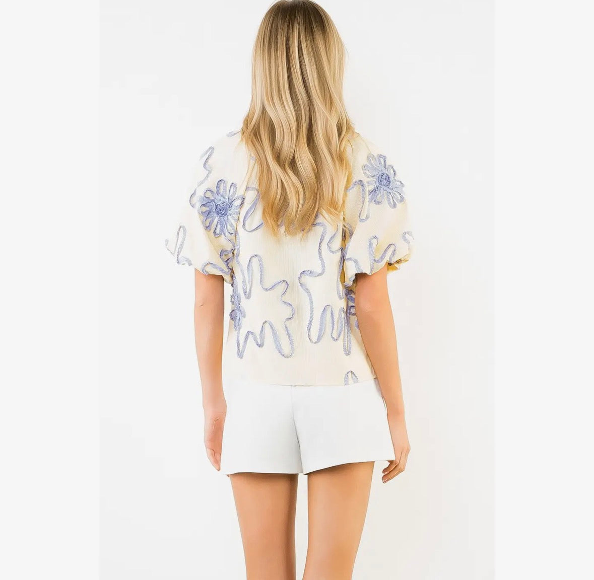 Pale Yellow Ribbon Detail Top