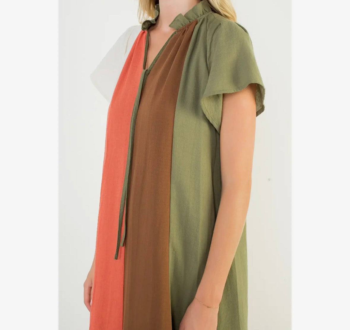 Colorblock Midi Dress