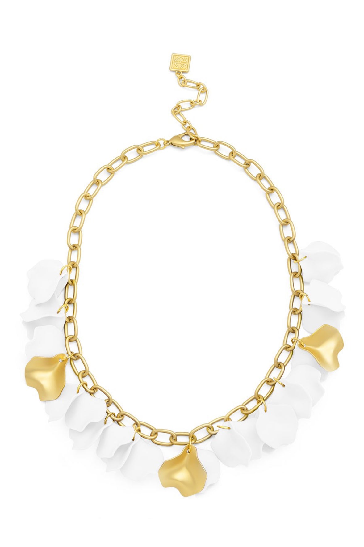 Matte & Metal Petal Collar Necklace