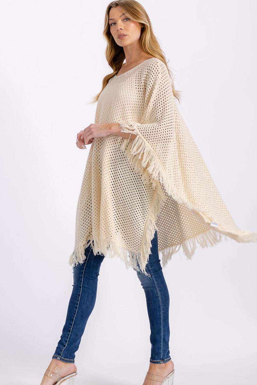 Fringe Knit Poncho