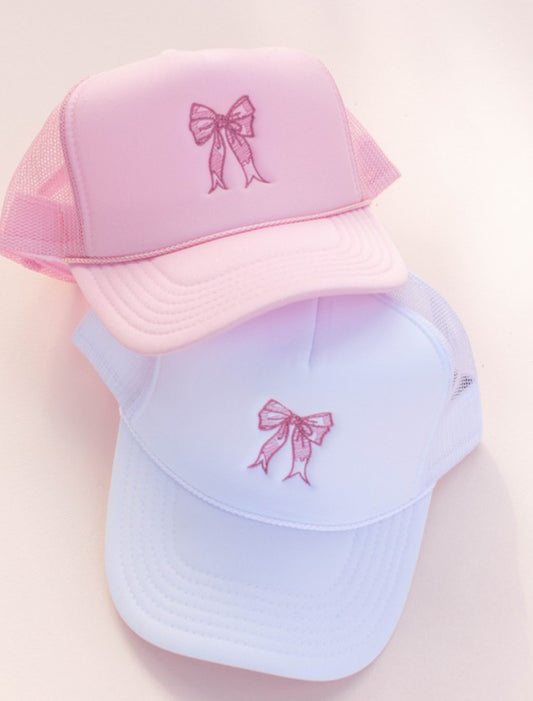 Bow Embroidered Trucker Hat