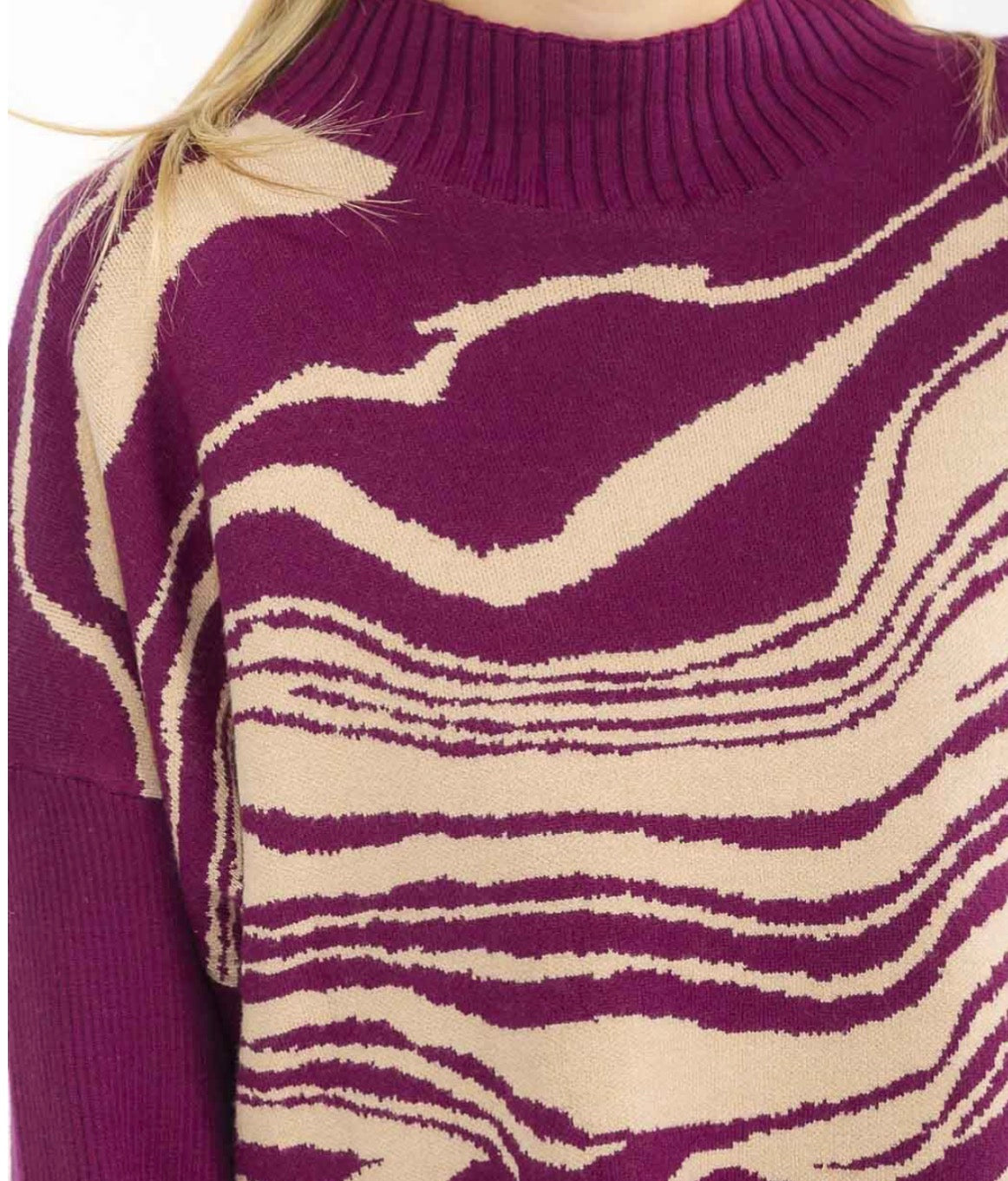 Plum Perfect Mock Neck Sweater