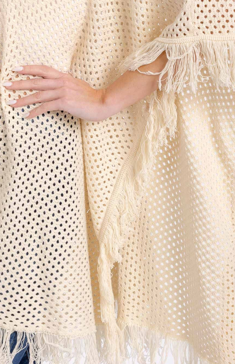 Fringe Knit Poncho