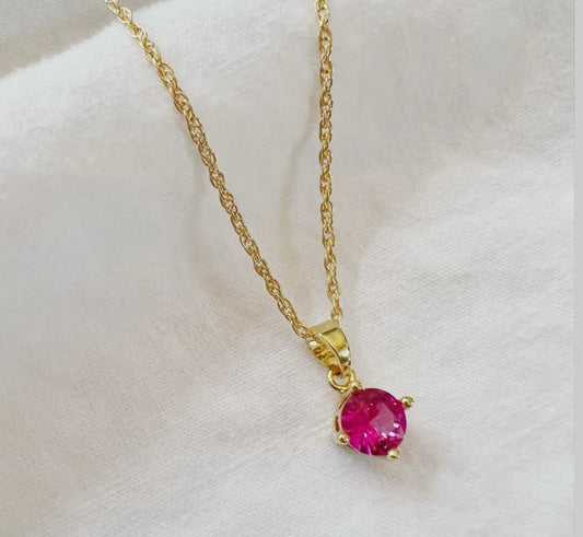 Margot Pink Pendant Necklace