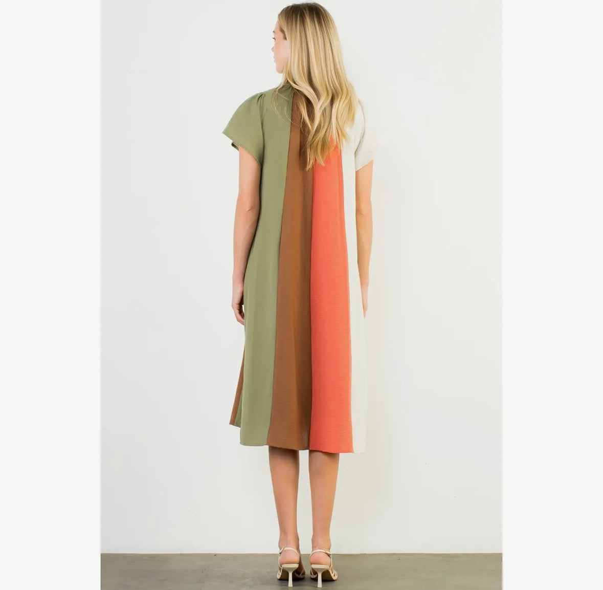 Colorblock Midi Dress