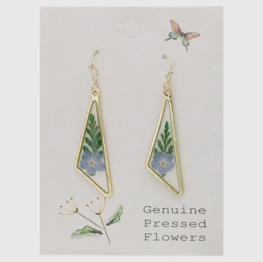 Vintage Blue Flower Earrings