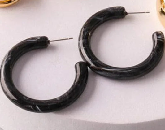 Black Marbled Hoop