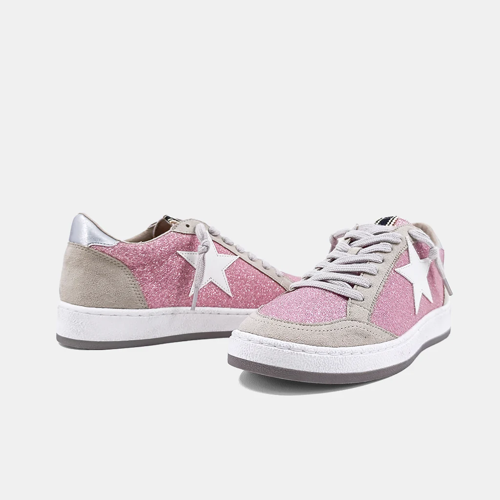 Paz Pink Glitter Sneaker