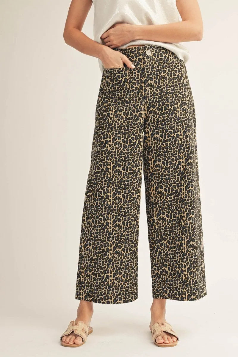 High Waist Leopard Pants