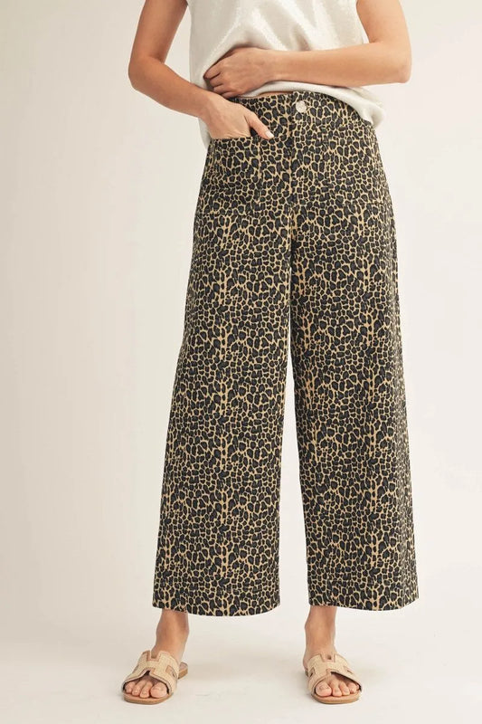 High Waist Leopard Pants
