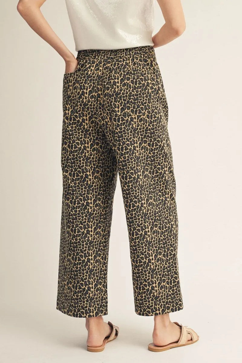 High Waist Leopard Pants