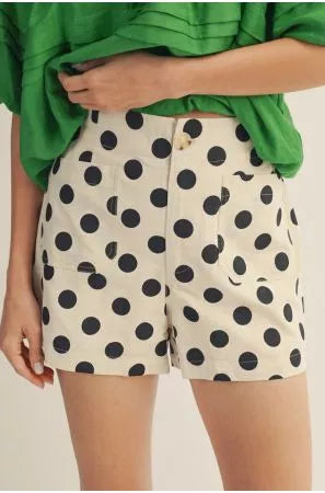 Black & White Polka Dot Shorts