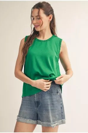 Ruched Trim Tank￼