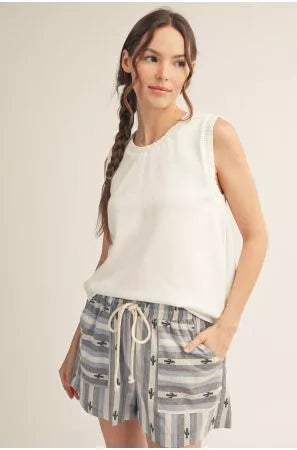 Ruched Trim Tank￼