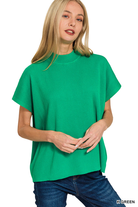 Mock Neck Boxy Sweater