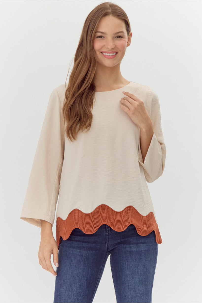 Swirl Hemline Top