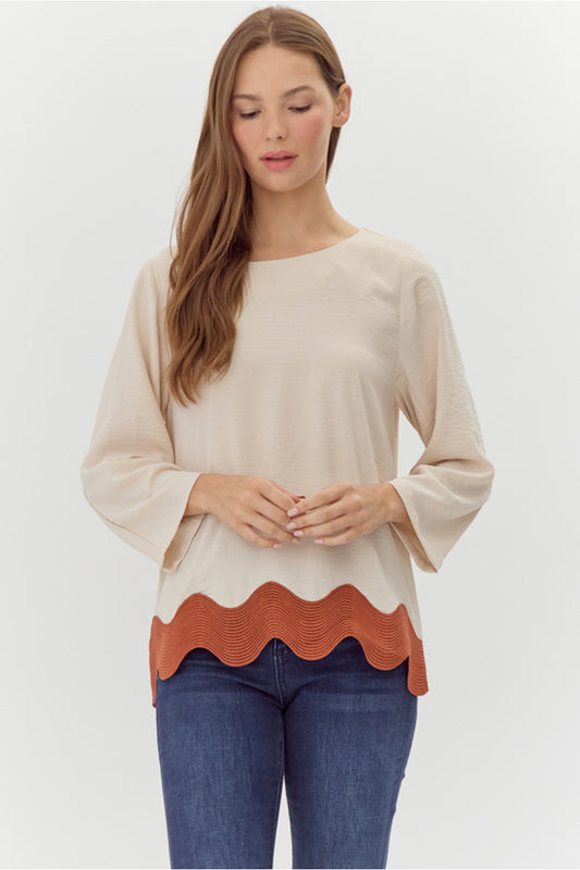 Swirl Hemline Top