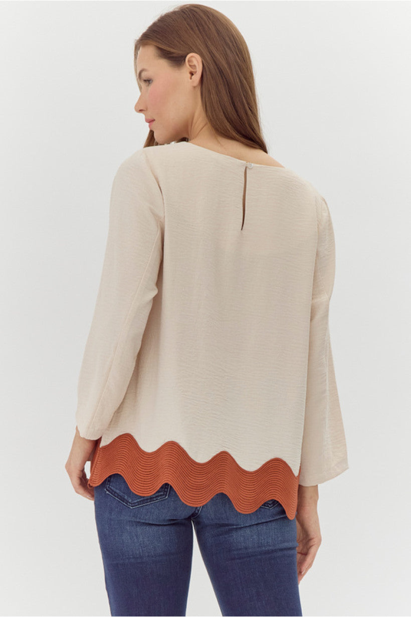 Swirl Hemline Top