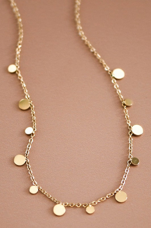 Gold Disk Necklace