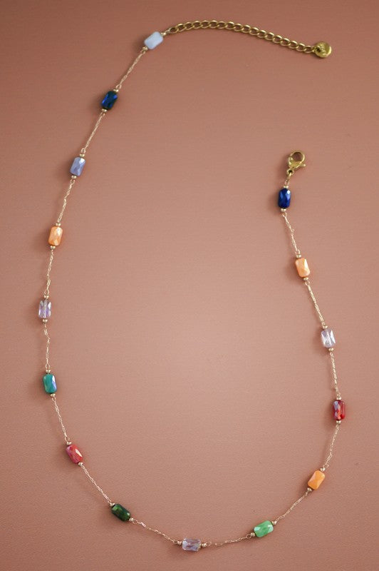 Multi Color Stone Necklace