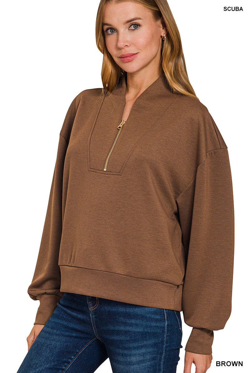 Scuba Half Zip Long Sleeve Pullover