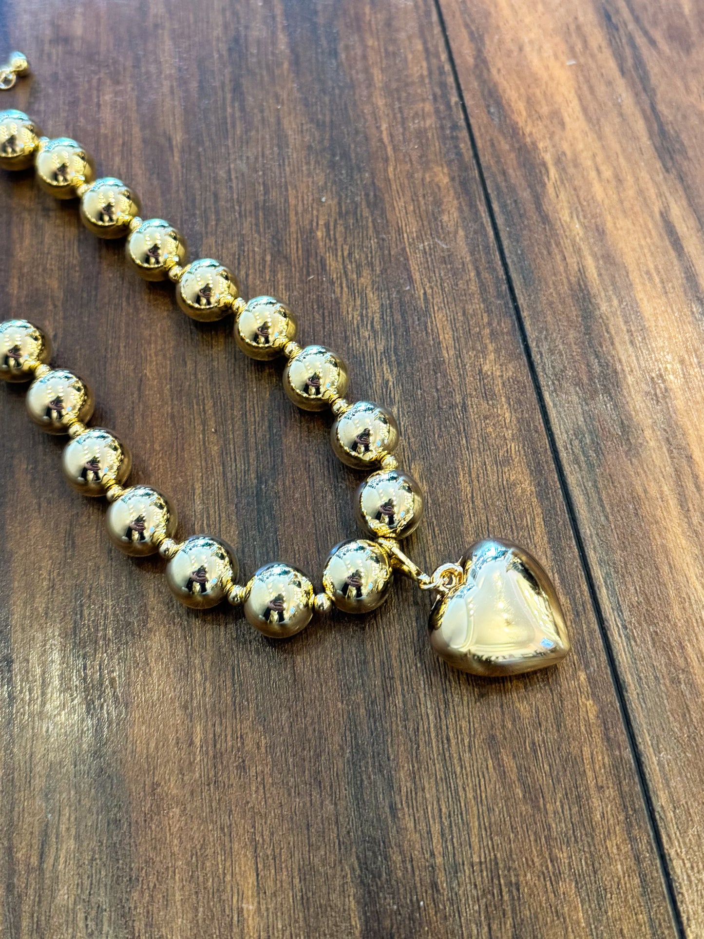 Small Gold Heart Pendant Necklace