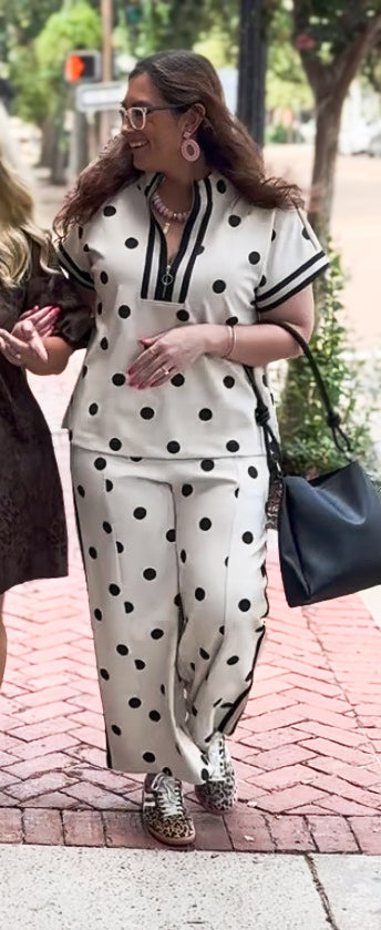Polka Knit Bottoms