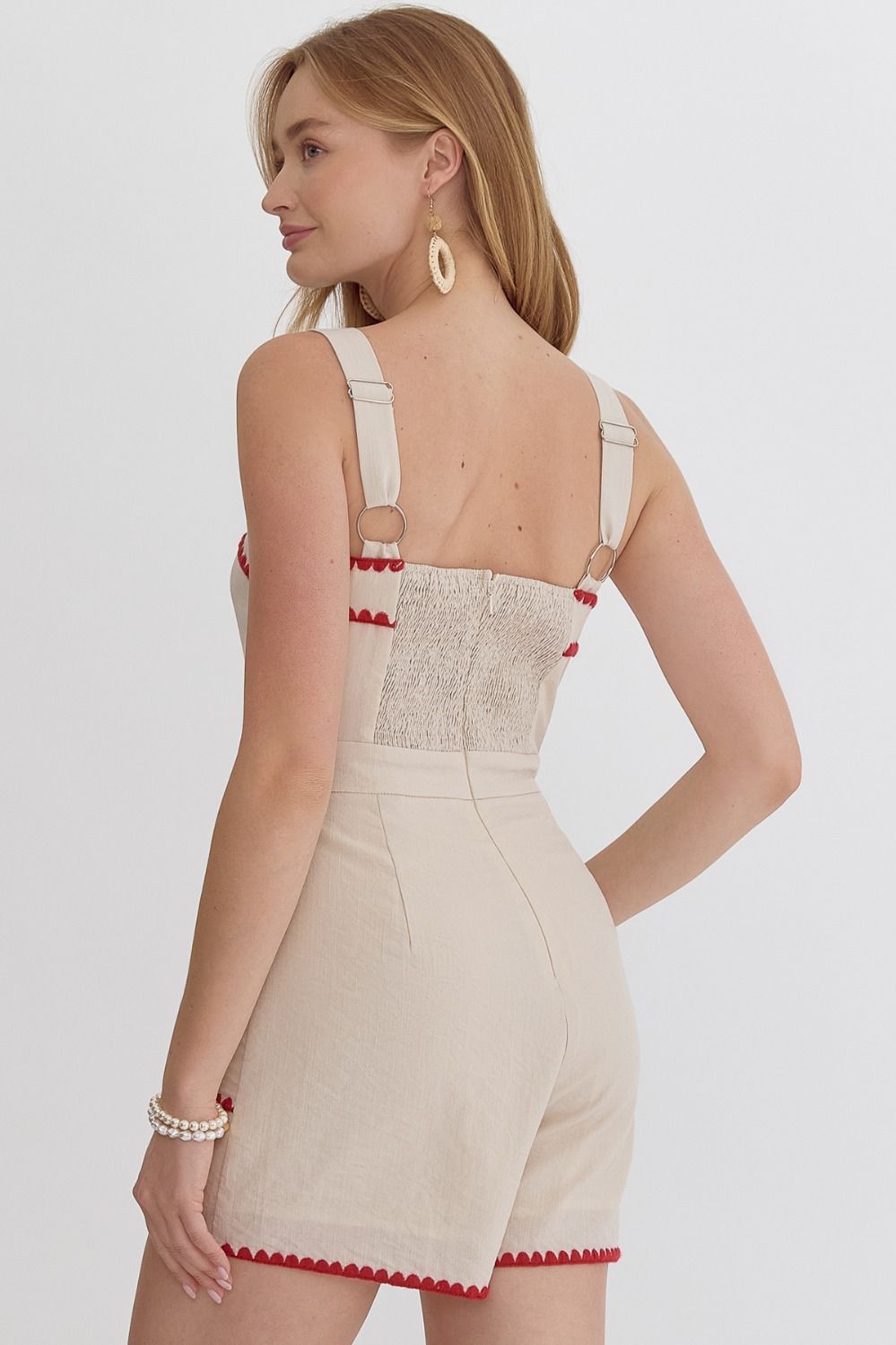 Square Neck Ric Rac Romper