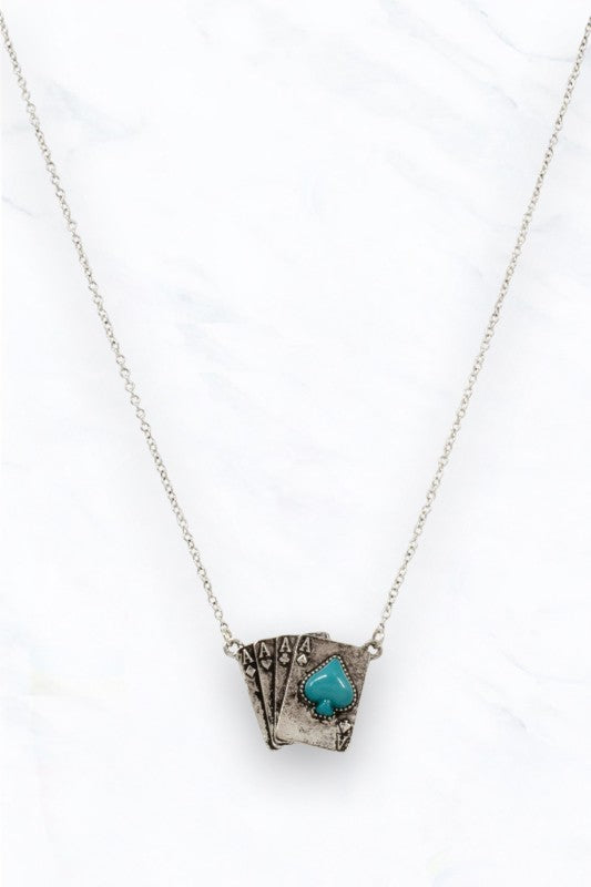 Western Playing Cards Necklace