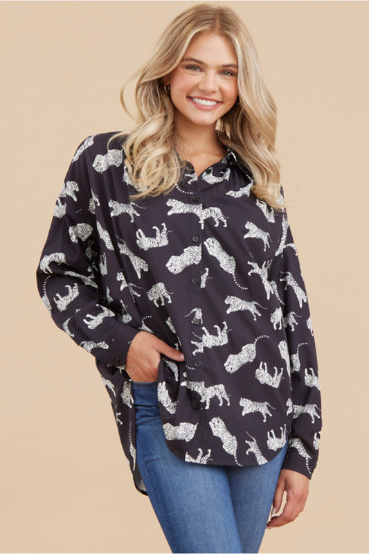 Tiger Button Down
