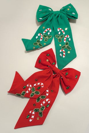 Christmas Hair Bow Clip