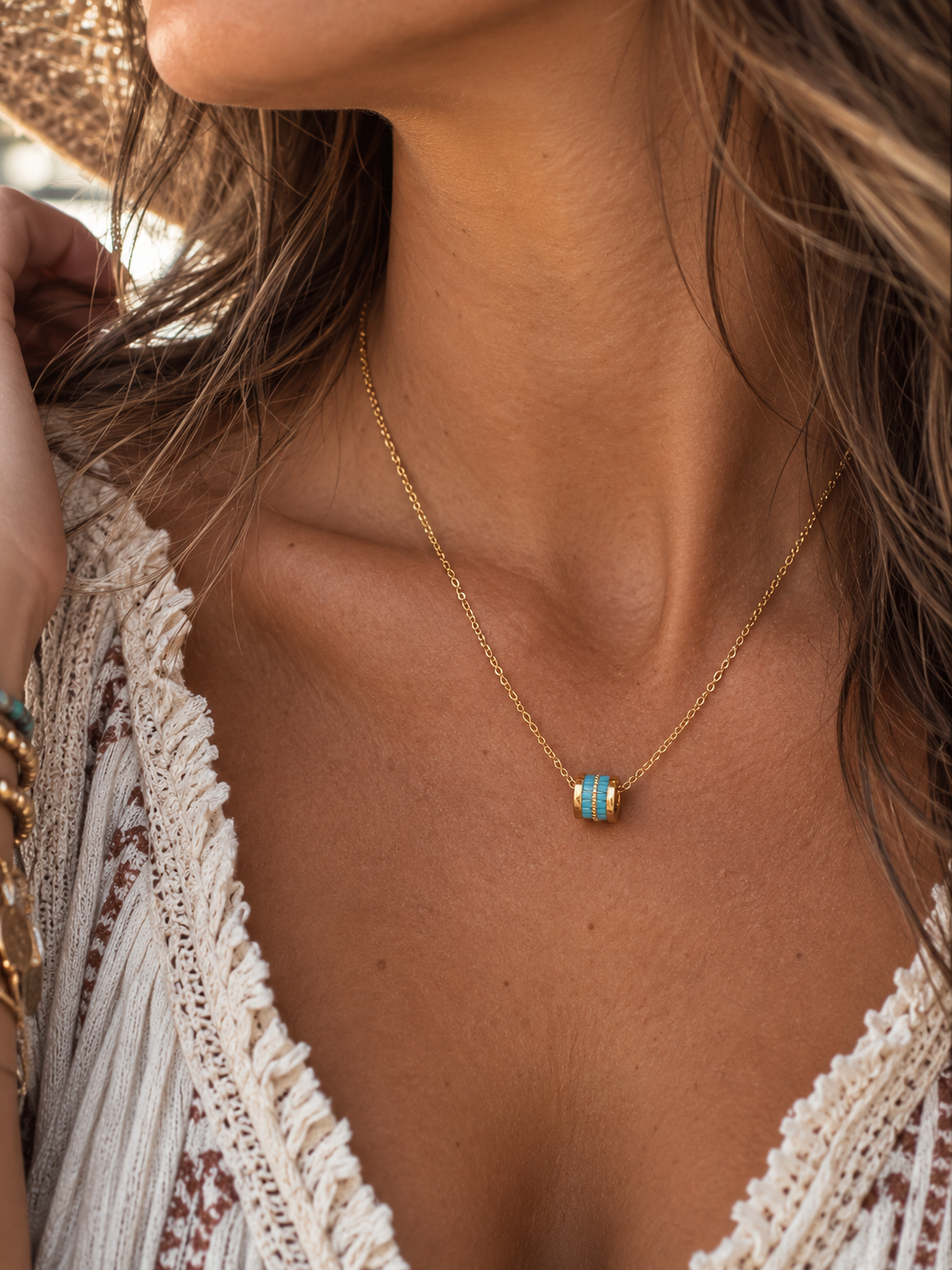 Turquoise Floater Necklace