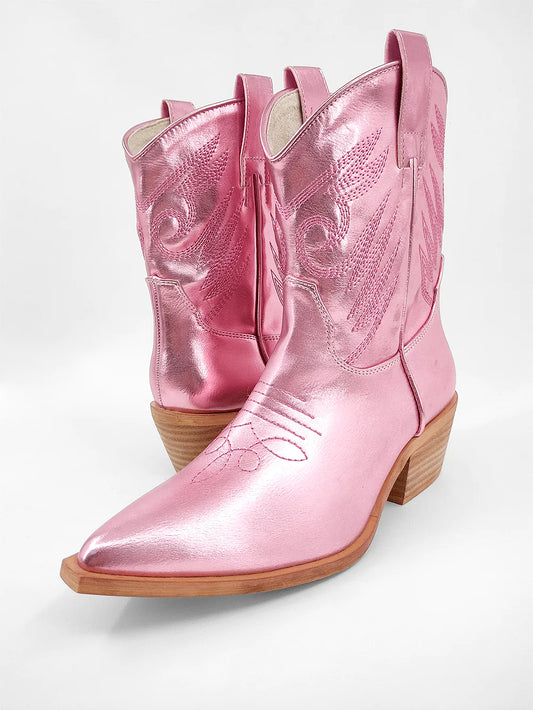 Zahara Pink Metallic Boot