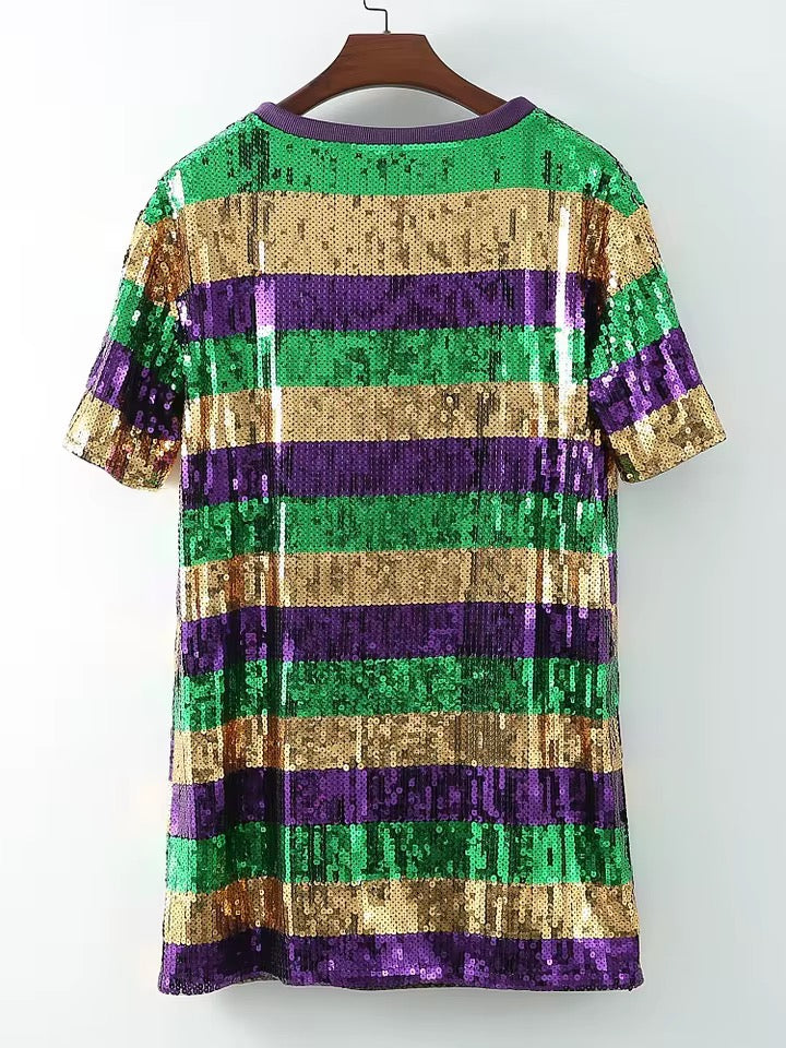 Queen of Mardi TShirt Dress