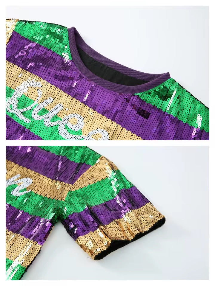 Queen of Mardi TShirt Dress