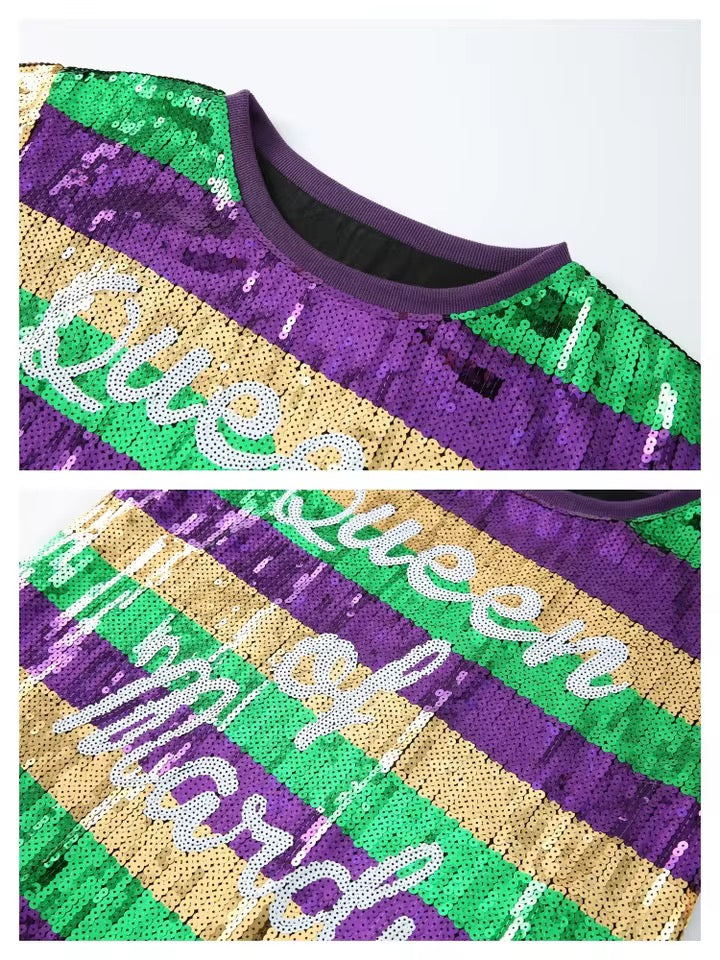 Queen of Mardi TShirt Dress