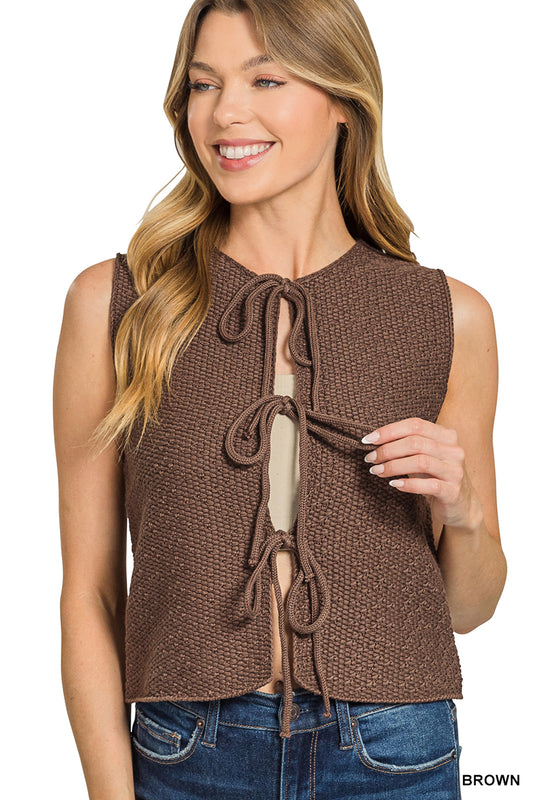 Tie Me Sweater Vest