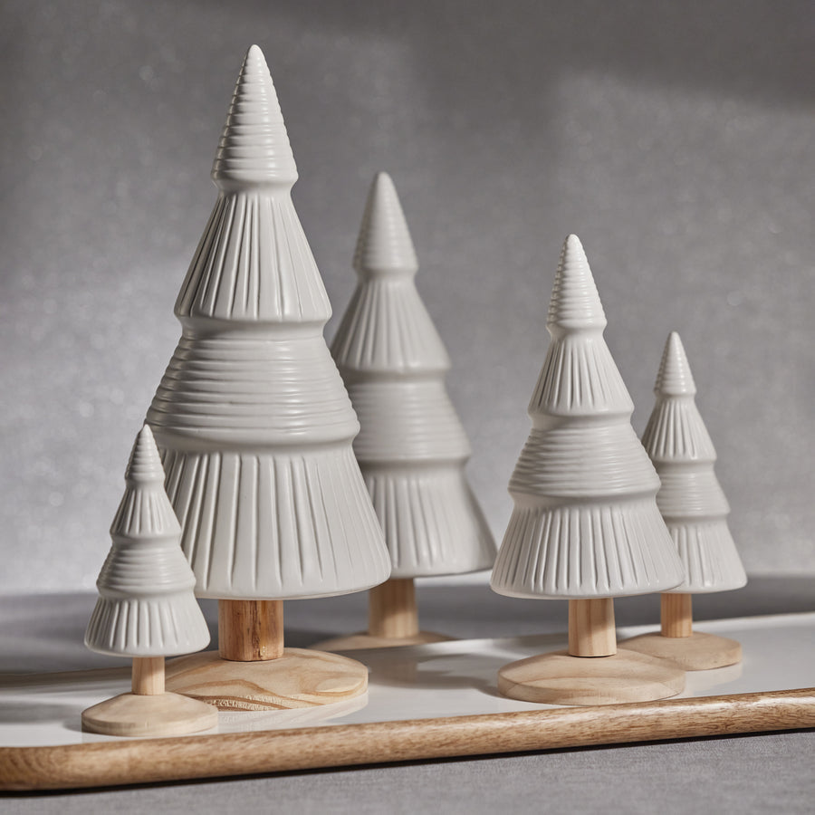 Alpine Ceramic Tree on Wood Base