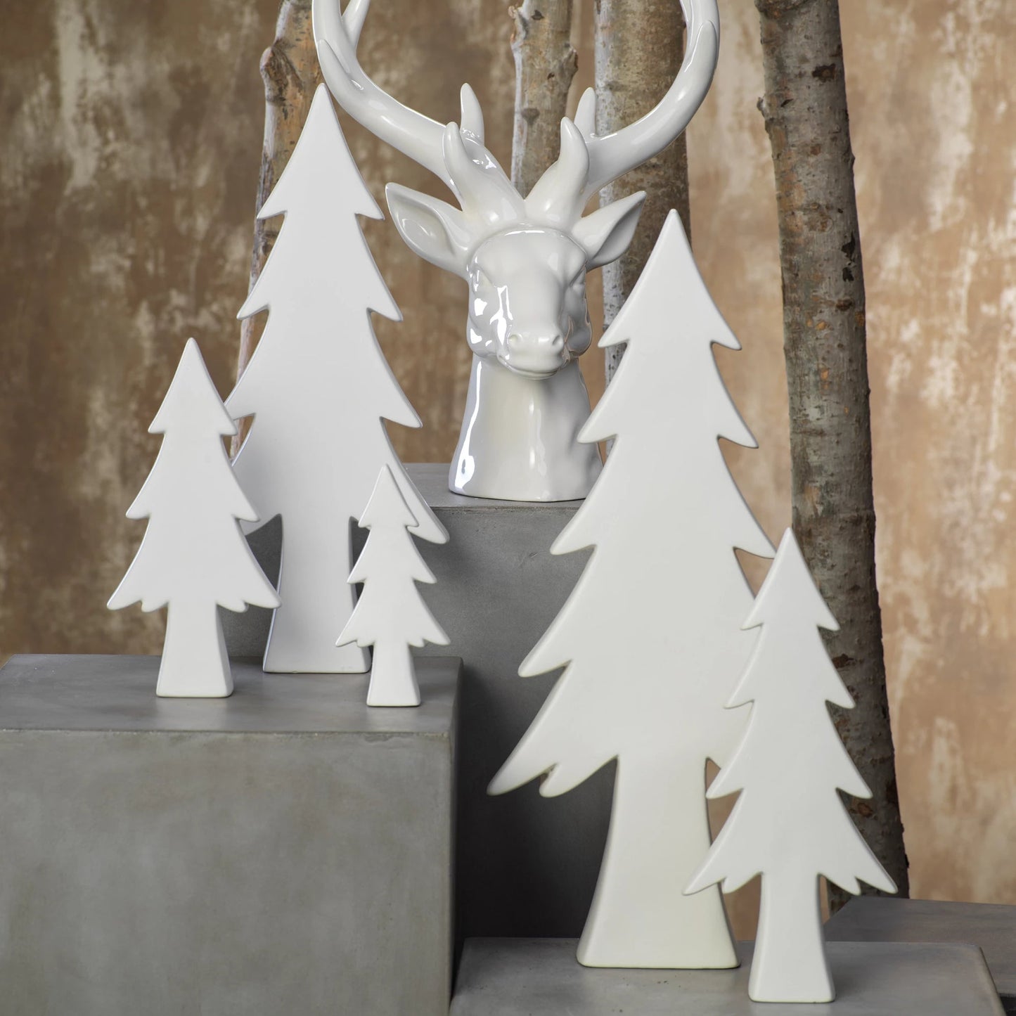 Matte White Decorative Tree